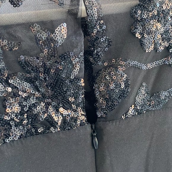 Ralph Lauren black sequin dress with bat wing sleeves - Picture 4 of 8